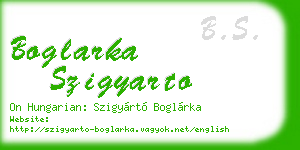 boglarka szigyarto business card