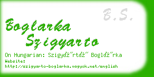 boglarka szigyarto business card